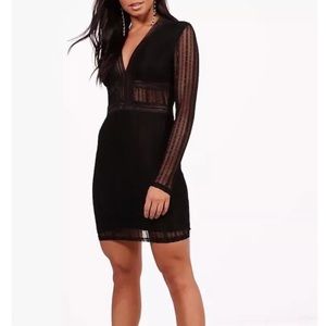 Boohoo Lace Bodycon Dress